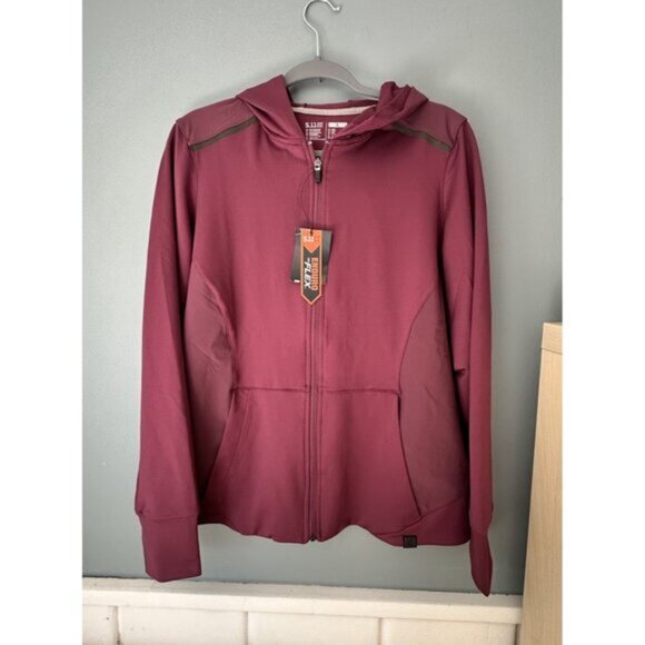 NWT 5.11 Tactical Women's Selma Full Zip Hoodie in Burgundy women’s size Large - Picture 7 of 7